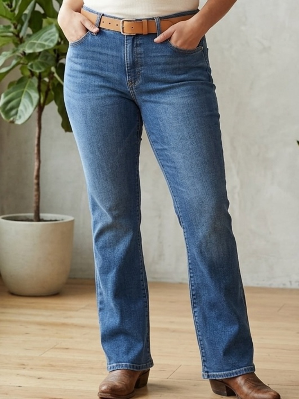Levi's Mid-Blue Straight-Leg Women's Jeans Size 12